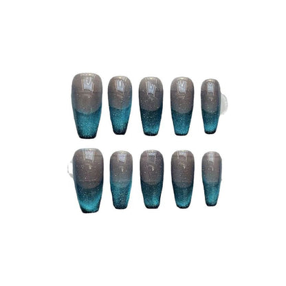 Gradient Pointed Faux Nail Tips