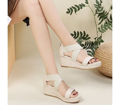 Criss Cross Wedge Sandals