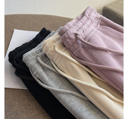 Drawstring Waist Lettering Shorts