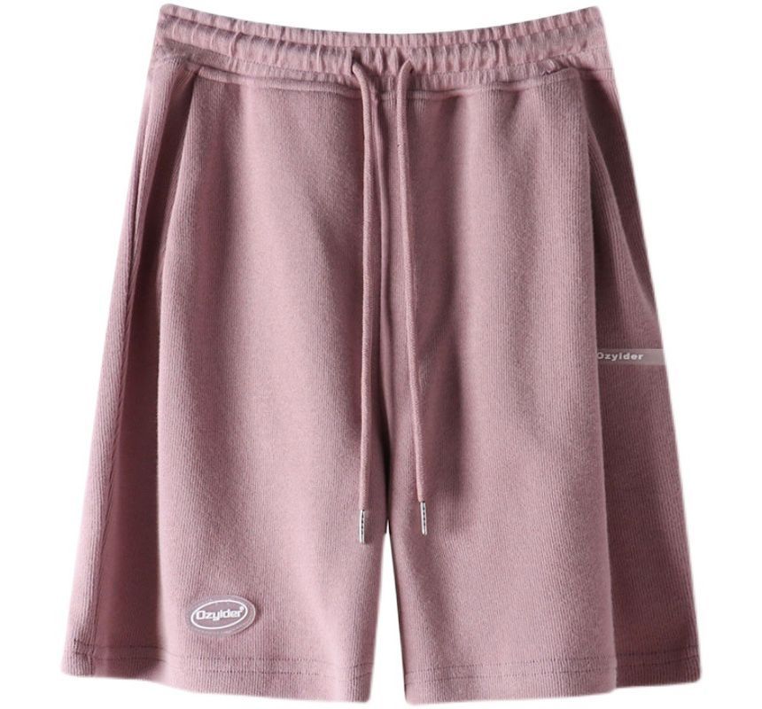 Drawstring Waist Lettering Shorts