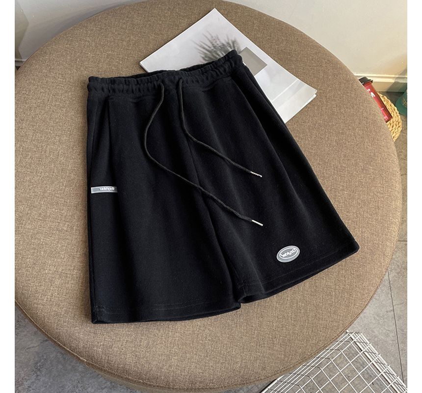Drawstring Waist Lettering Shorts