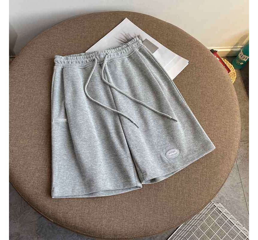 Drawstring Waist Lettering Shorts