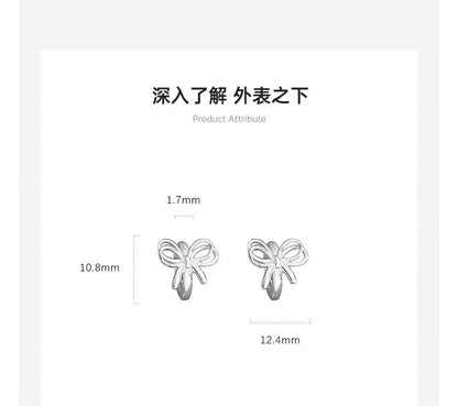 Bow Sterling Silver Earring