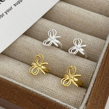 Bow Sterling Silver Earring