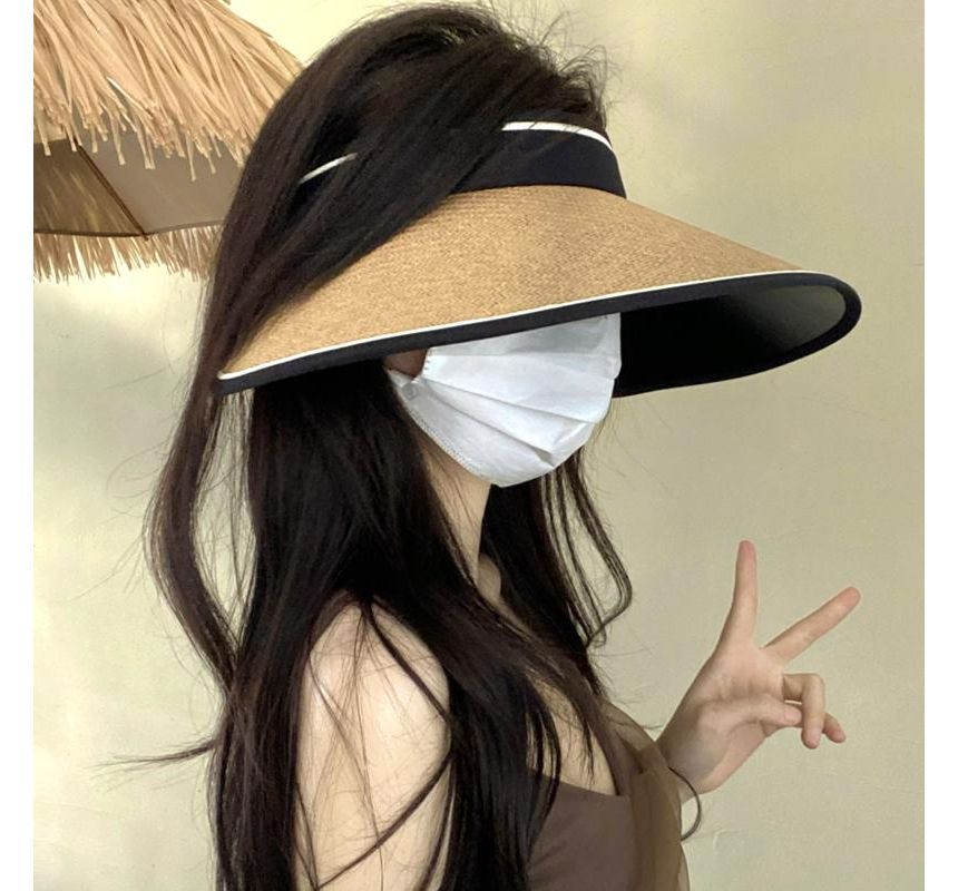 Hat Piped Sun Straw