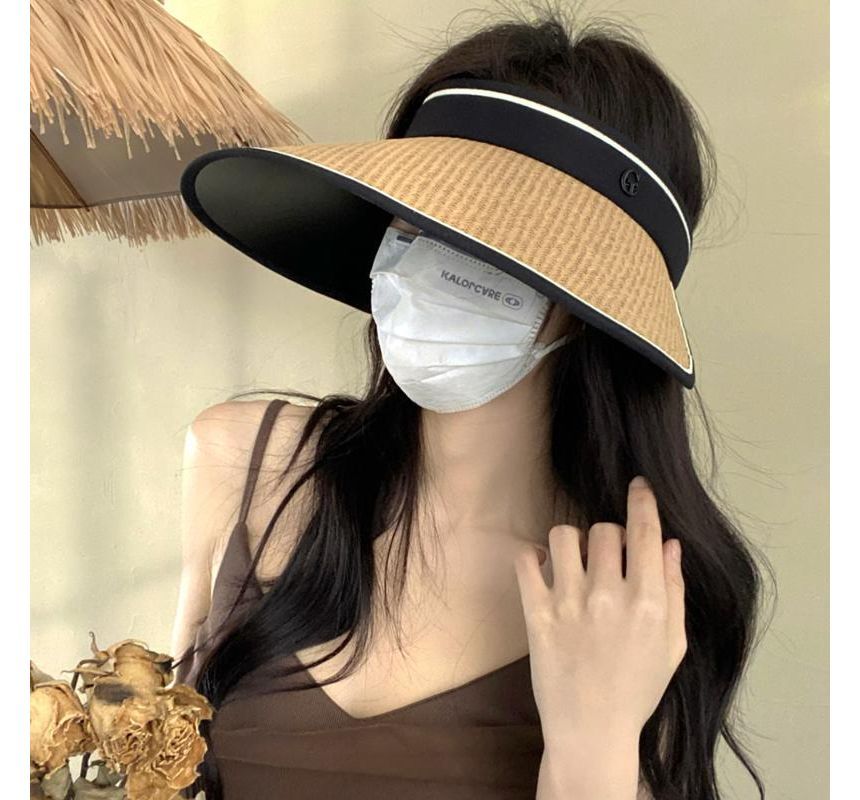 Hat Piped Sun Straw