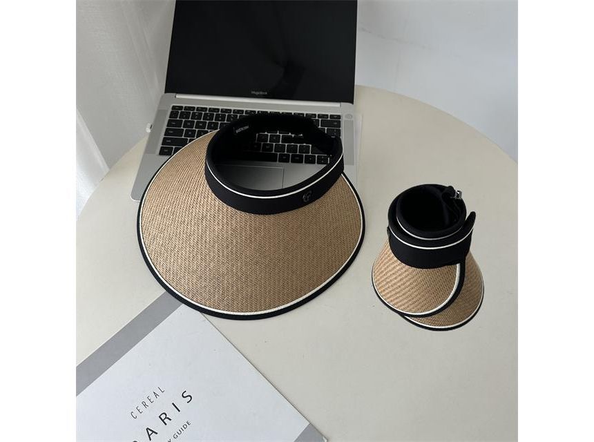 Hat Piped Sun Straw