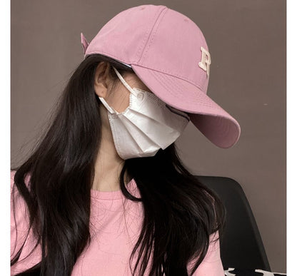 Lettering Embroidered Cap Baseball