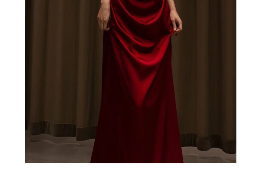 Evening Off-Shoulder Plain A-Line Gown