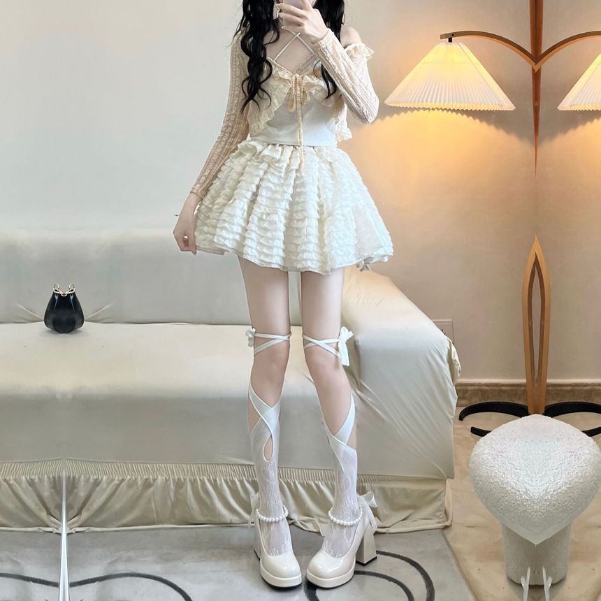 Plain Cutout Lace Socks Egirldoll