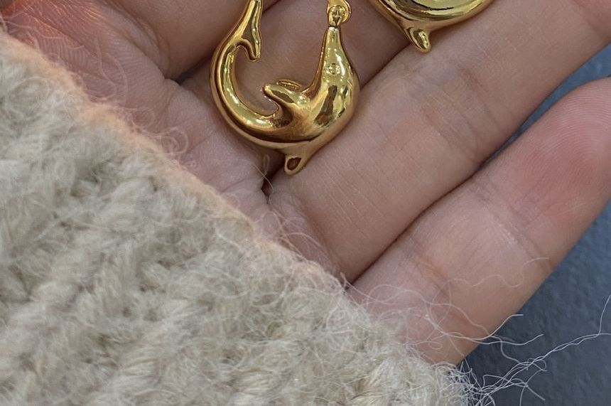 Dolphin Alloy Hoop Earring