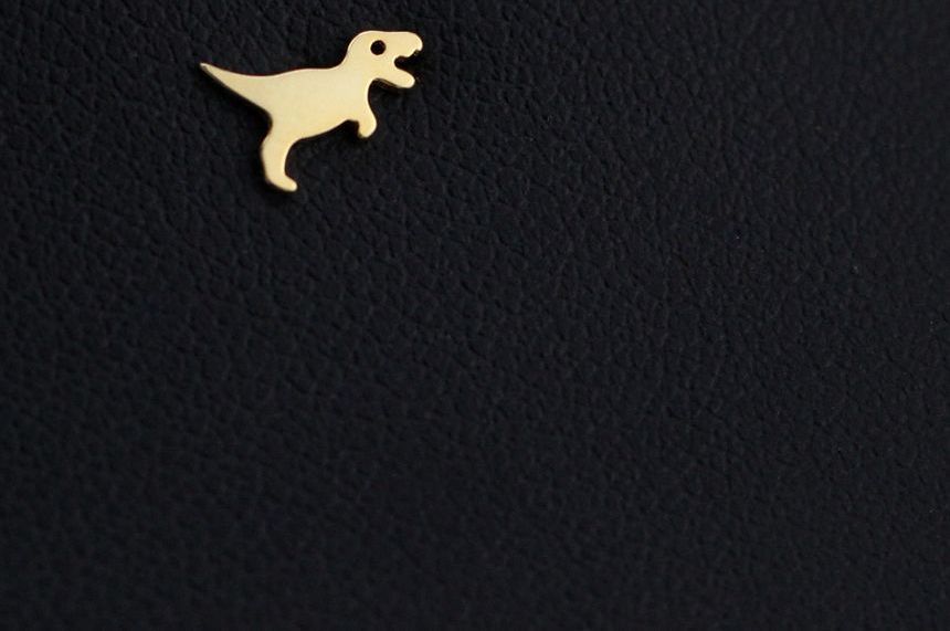 Polished Dinosaur Alloy Earring