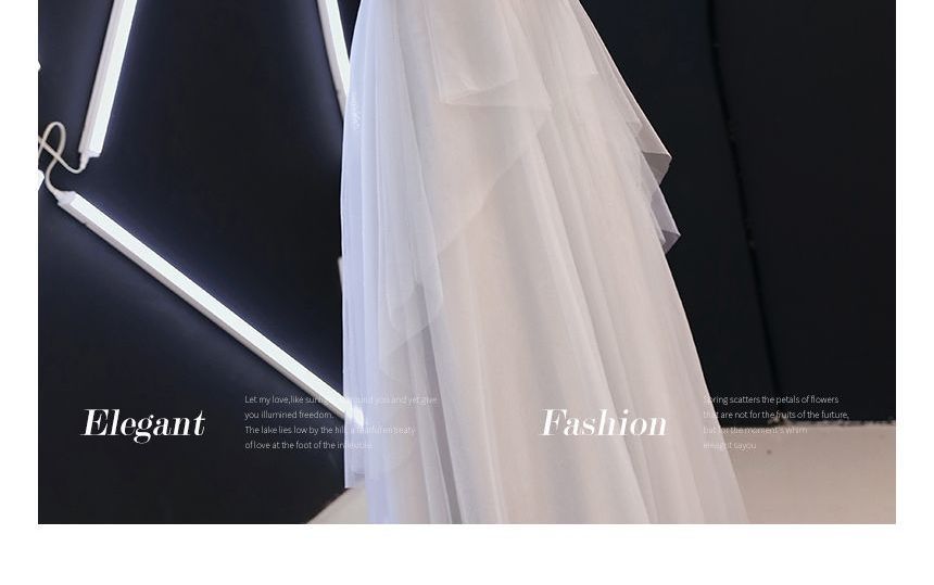 Short-Sleeve Gown Mesh Sequined A-Line Evening