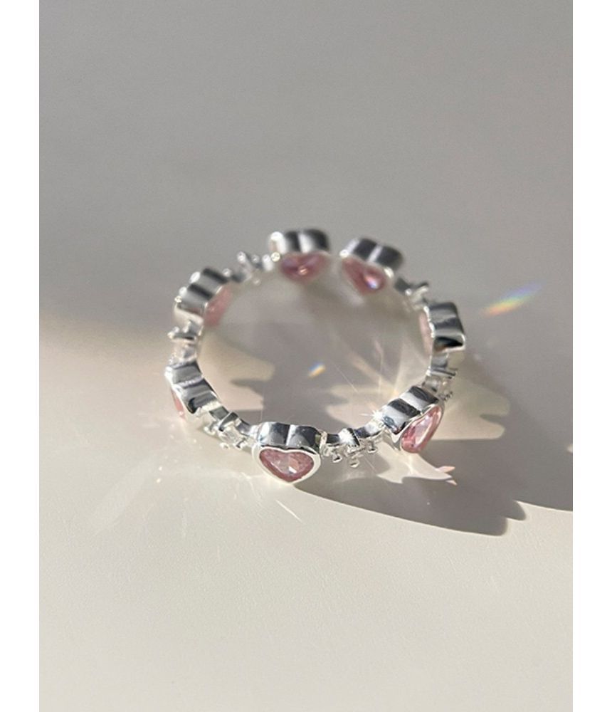 Rhinestone Heart Ring