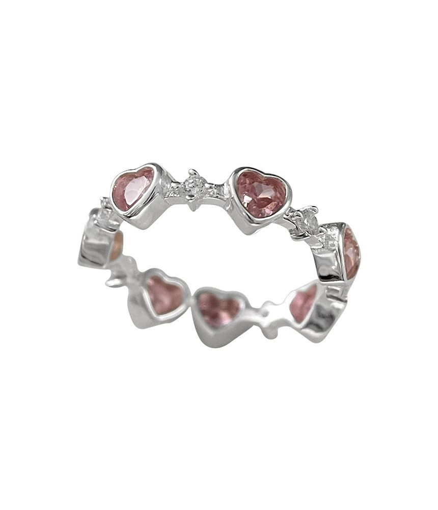 Rhinestone Heart Ring