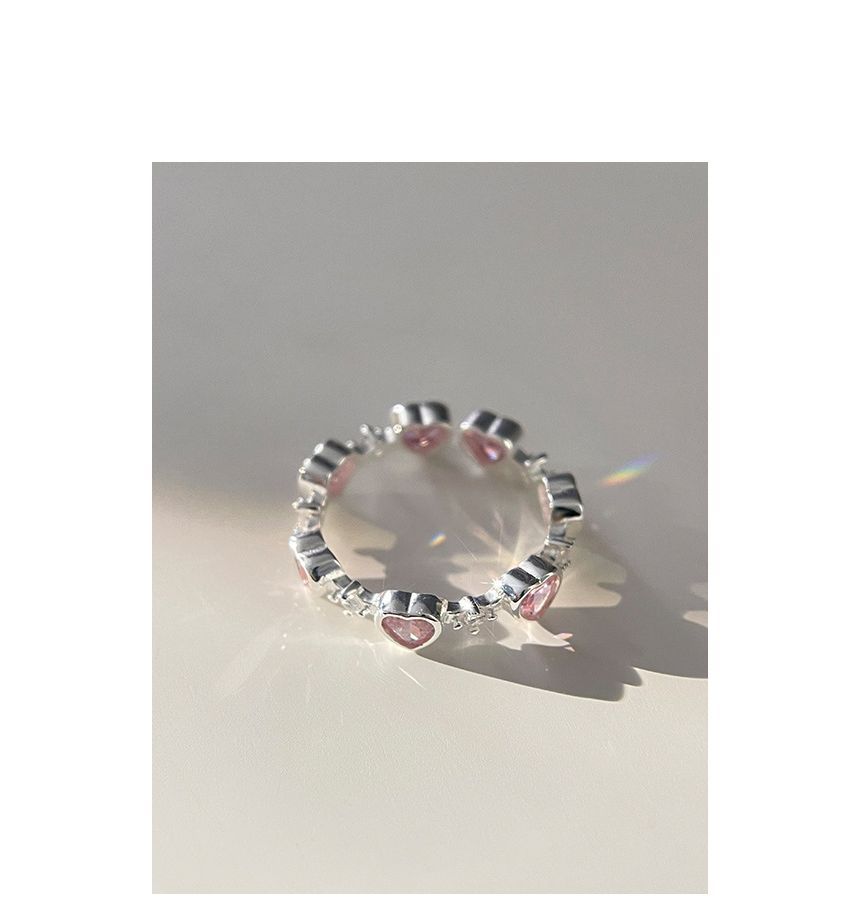 Rhinestone Heart Ring