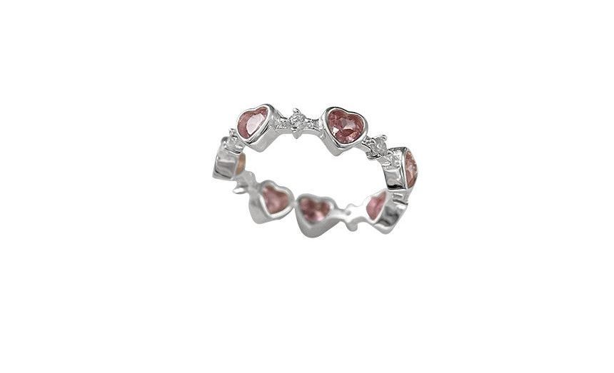 Rhinestone Heart Ring