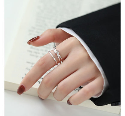 Knot Layered Open Ring