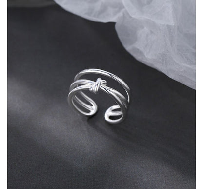 Knot Layered Open Ring