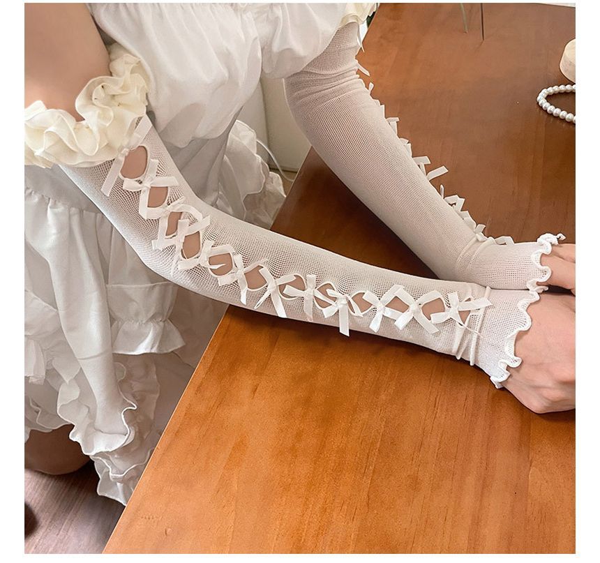 Ribbon Lace Arm Sleeves