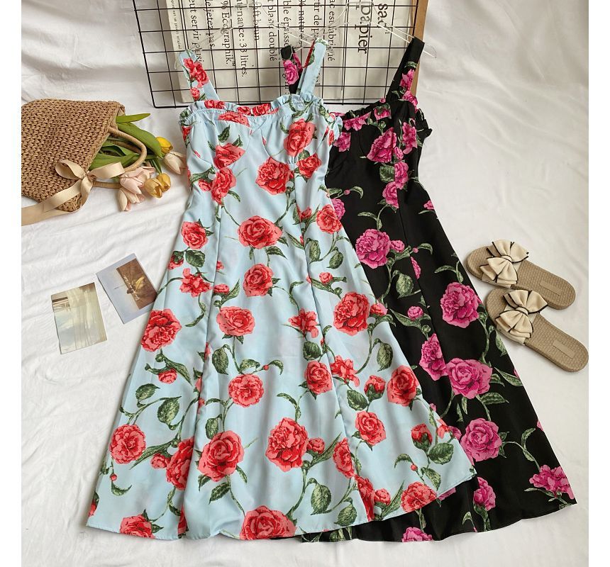 Floral Suspender Skirt