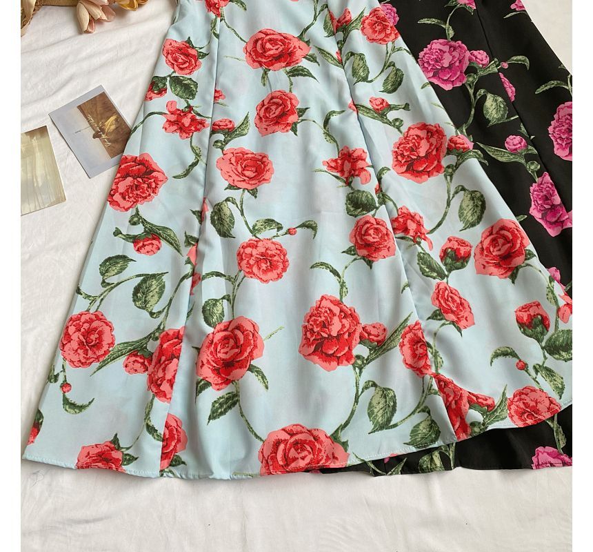 Floral Suspender Skirt