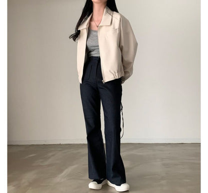 T-shirt court uni à manches courtes