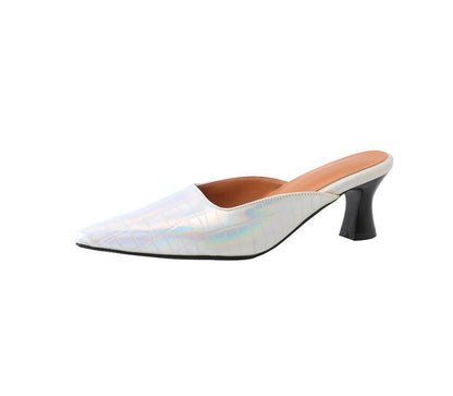 Pointed Kitten Heel Mules