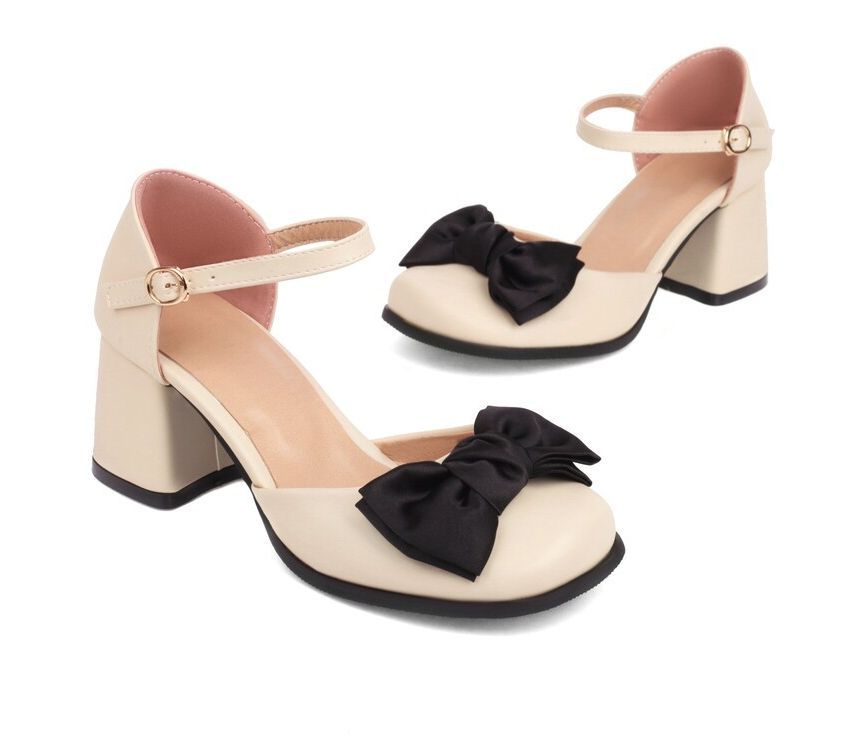 Block Heel Bow Sandals