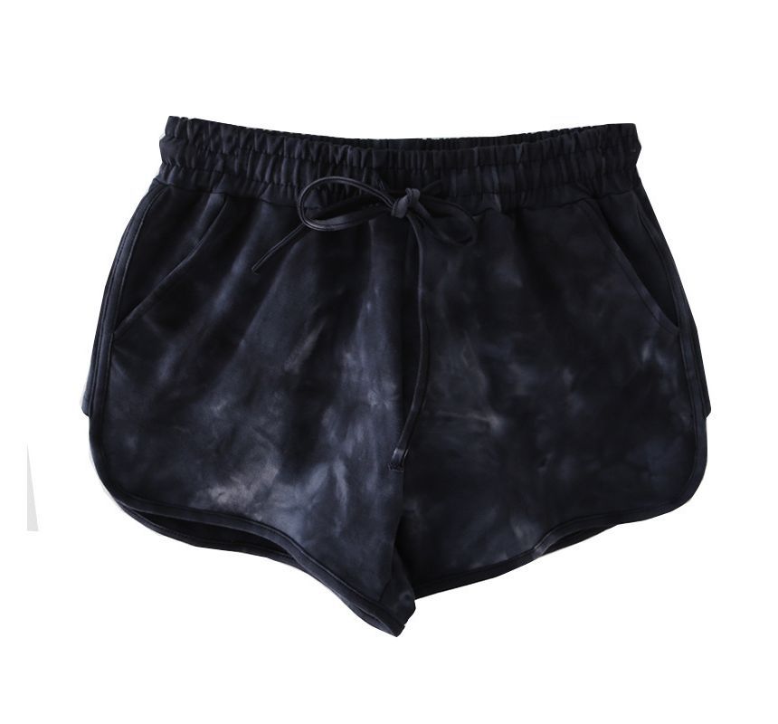 Drawstring Waist Tie Dye Hot Pants
