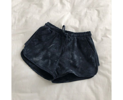Drawstring Waist Tie Dye Hot Pants