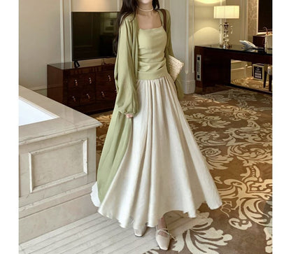 Plain Front Open Midi Cardigan