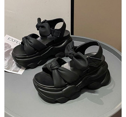 Bow Platform Sandals