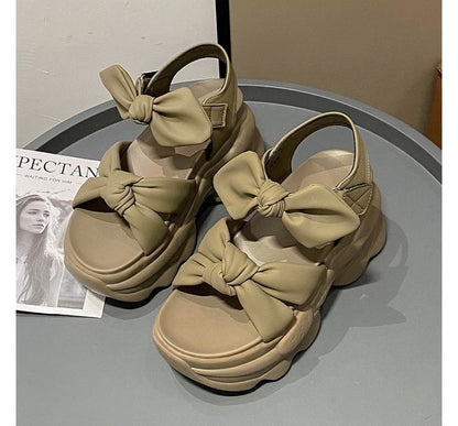 Bow Platform Sandals