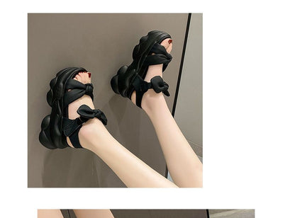 Bow Platform Sandals