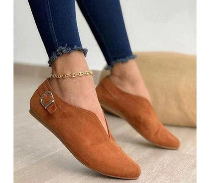 Chain Strap Flat Slip-Ons