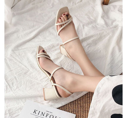 Strappy Chunky Heel Sandals