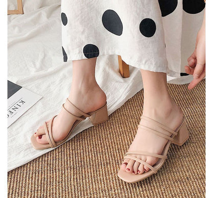 Strappy Chunky Heel Sandals