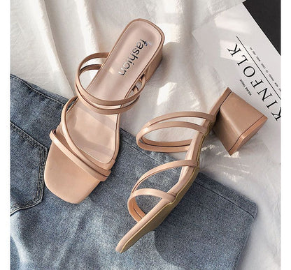 Strappy Chunky Heel Sandals
