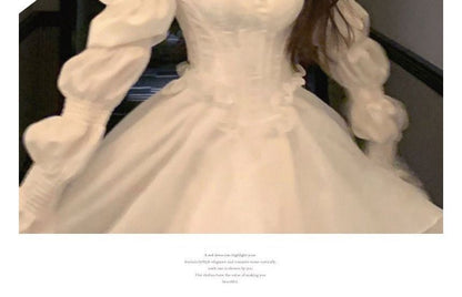 Low Sweetheart Mesh Long-Sleeve Evening Gown High Neckline