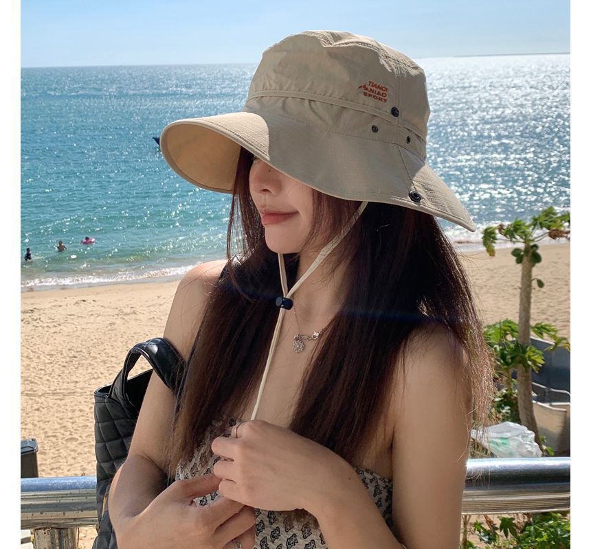 Sun Hat Lettering Embroidered