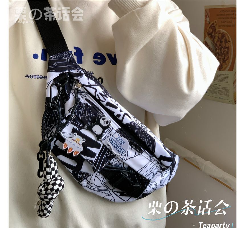 Printed Sling Bag / Bag Charm / Set