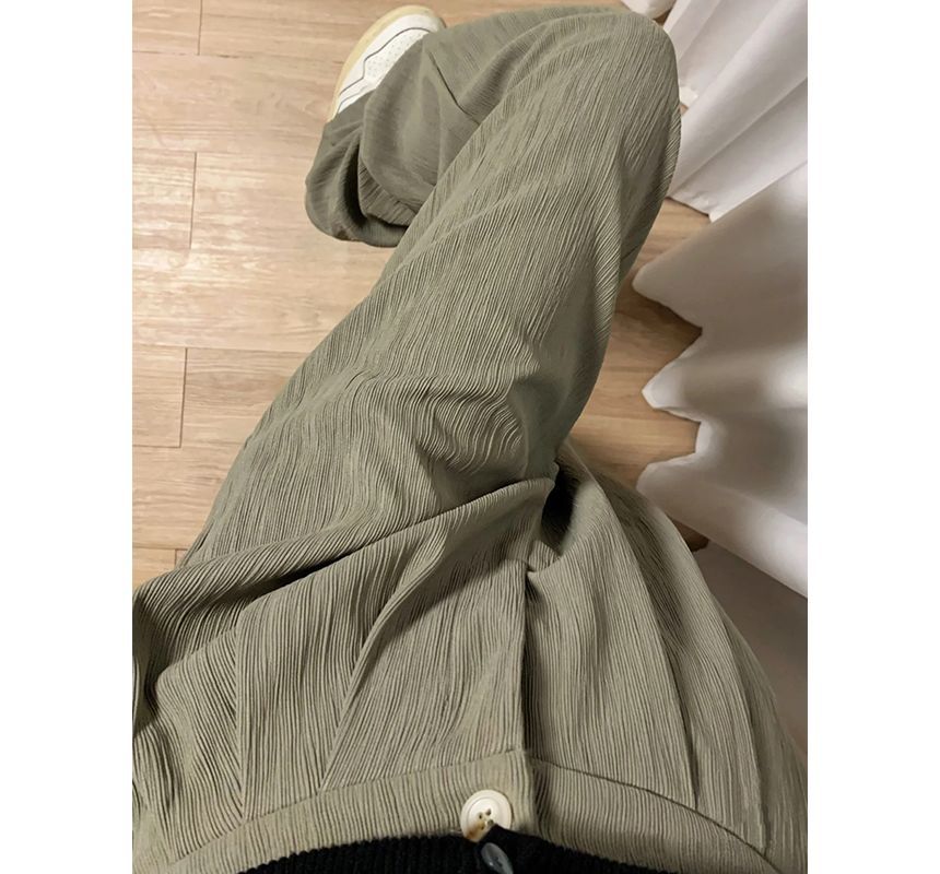 High Rise Plain Wide Leg Suit Pants