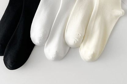 Set of 5 Pairs: Plain Socks