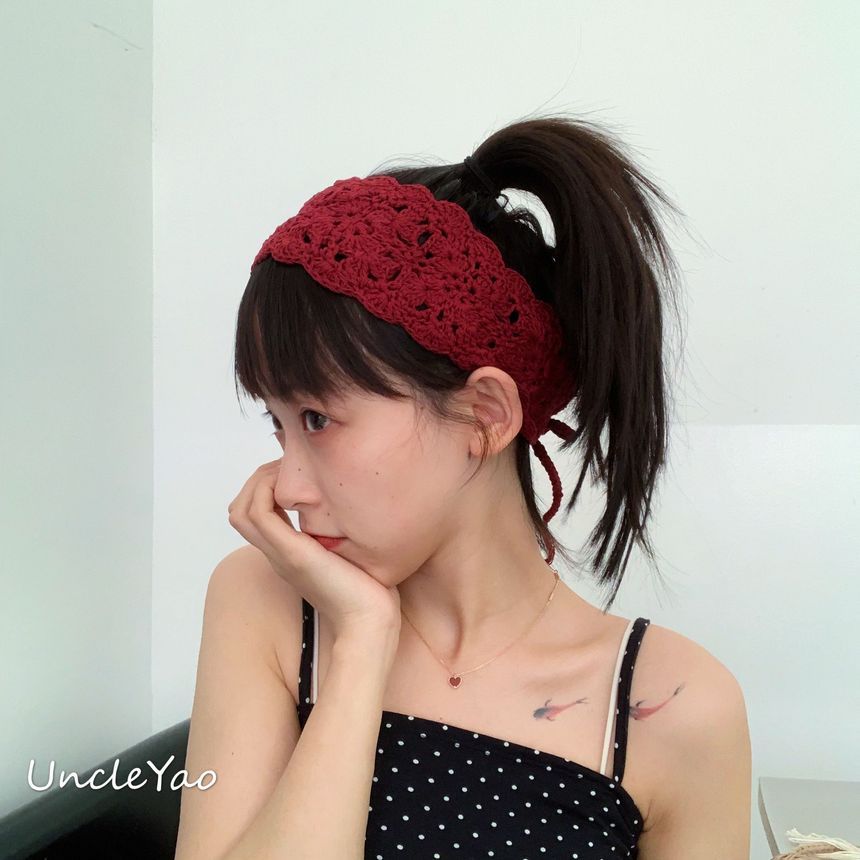Eyelet Knit Headband