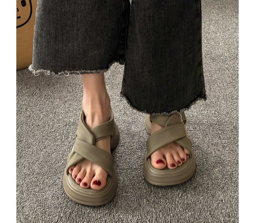 Platform Knot Sandals Slingback