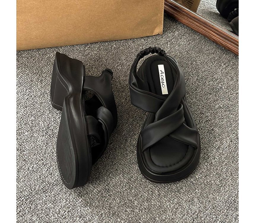 Platform Knot Sandals Slingback