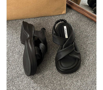 Platform Knot Sandals Slingback