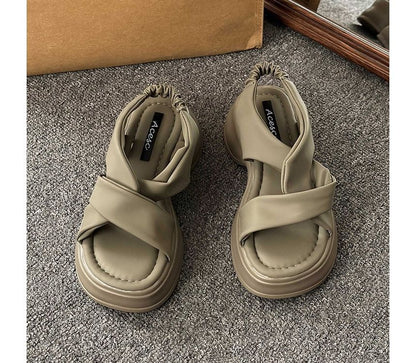 Platform Knot Sandals Slingback