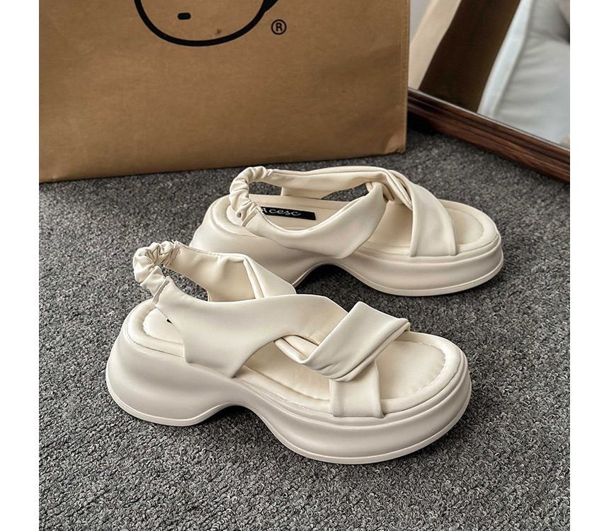 Platform Knot Sandals Slingback